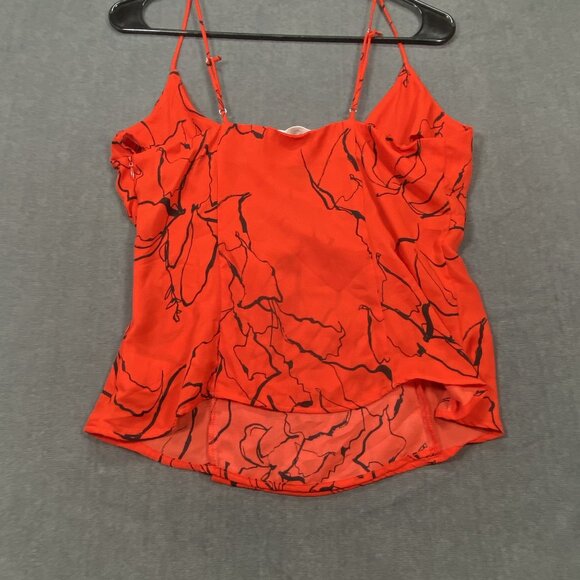 ASTR The Label Red Floral Sleeveless Button Front Camisole Top Womens Medium - Picture 7 of 9